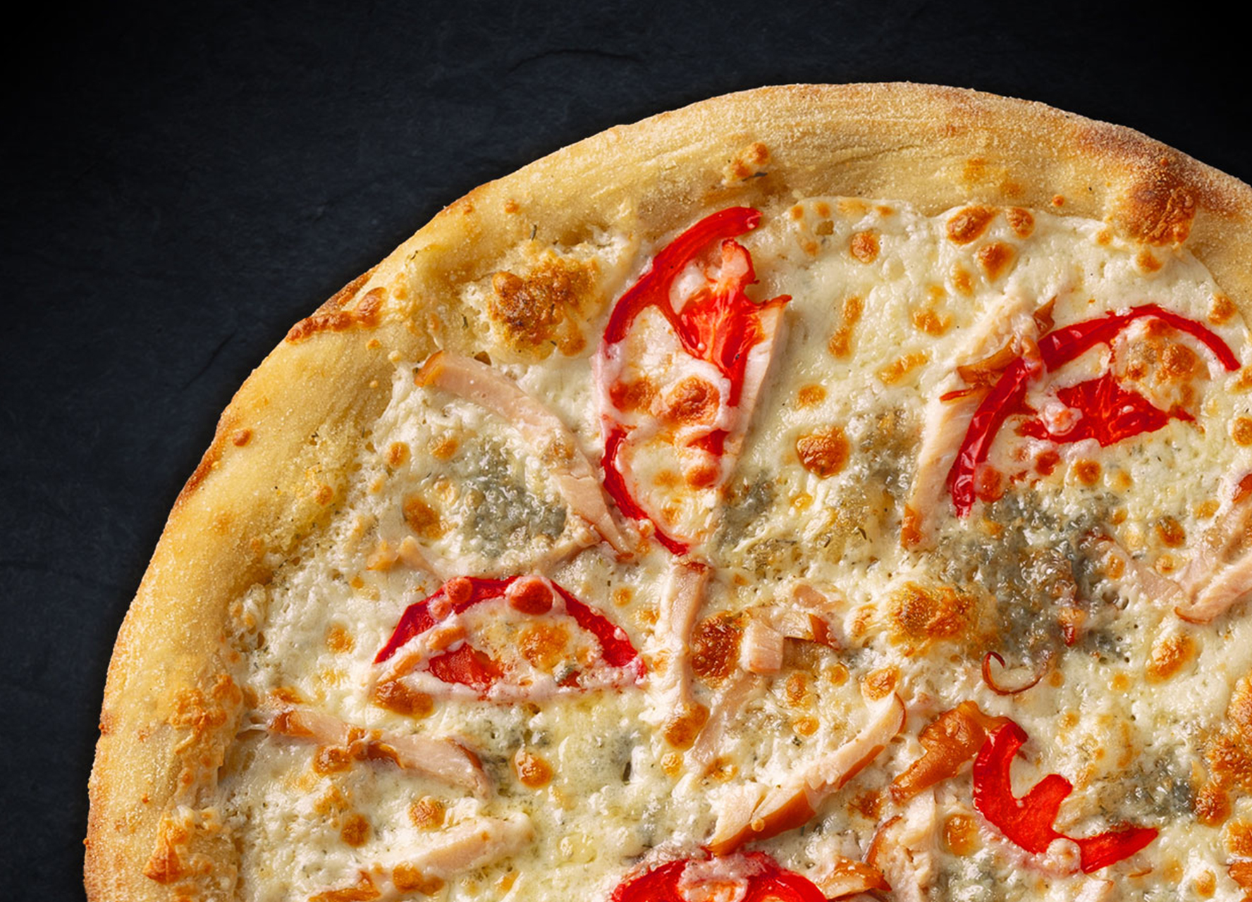 Сырная с цыплёнком 30 см (тонкое тесто)