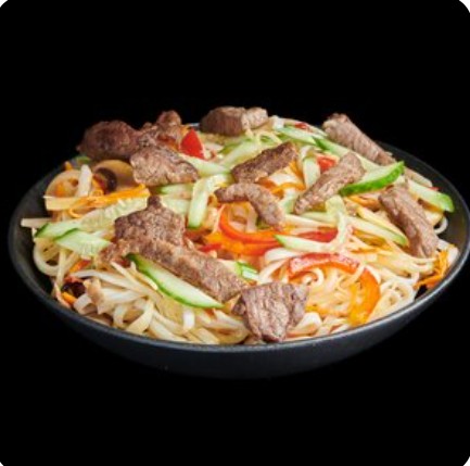 Wok удон с говядиной