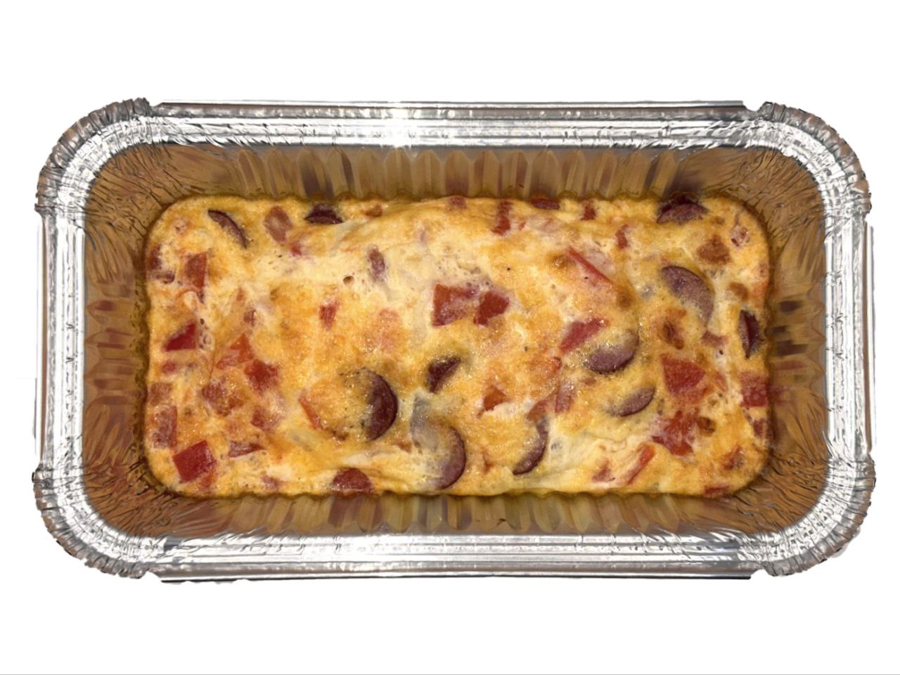 Фриттата с колбасками и овощами