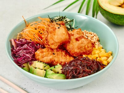 Поке с курицей и грибами (большой)
