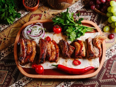 Шашлык из свиной грудинки