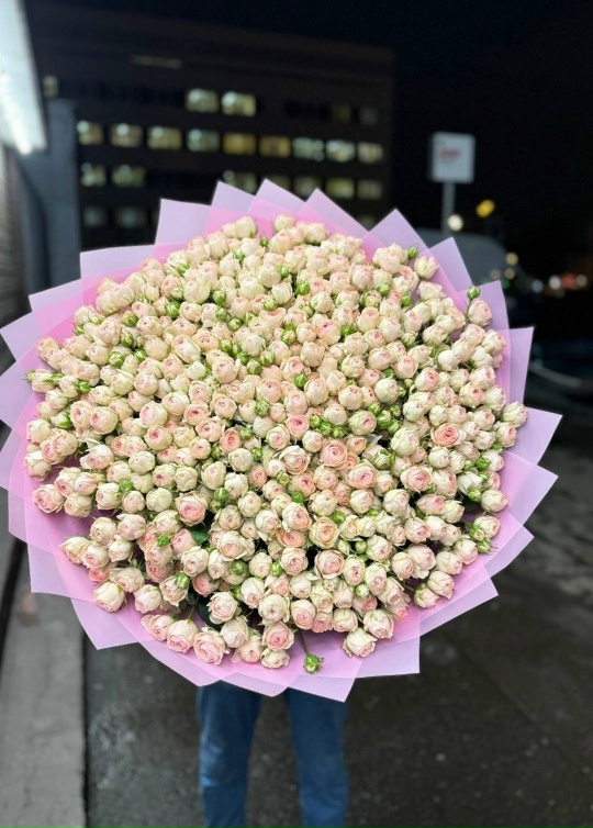 101 Белая Кустовая Роза (пионовидная)