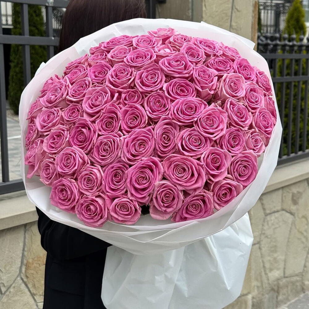 51 Роза 60 см розовая