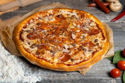 Пицца "Мраморная BBQ" 25 см