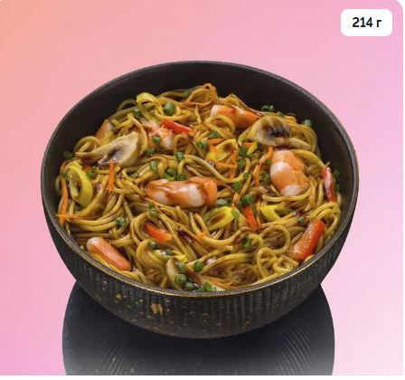 Лапша  с креветкой