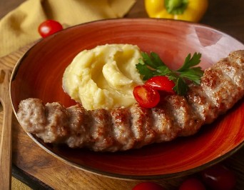 Кебаб из цыпленка с пюре