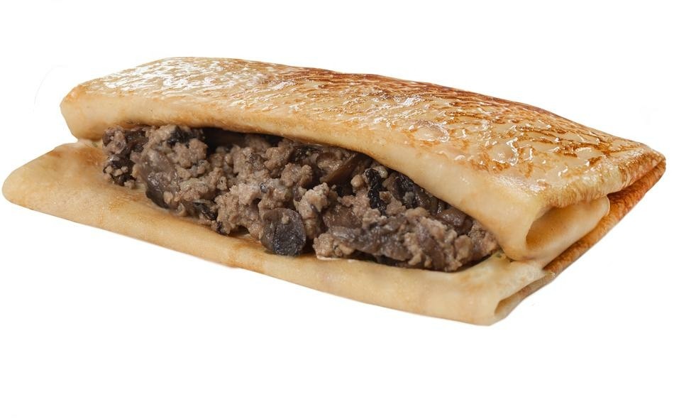 Блинчик с мясом и грибами