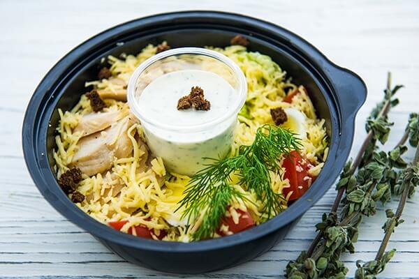 Салат «Цезарь» с куриным филе