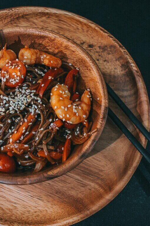 Wok с морепродуктами (соба)