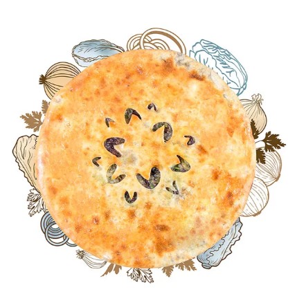 Пирог с капустой и орехом