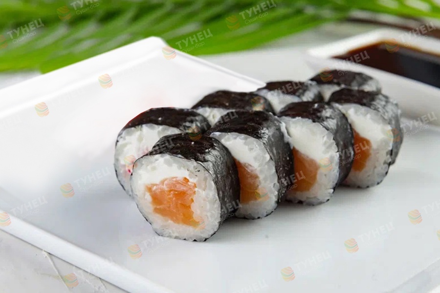 Мини с лососем и крабом