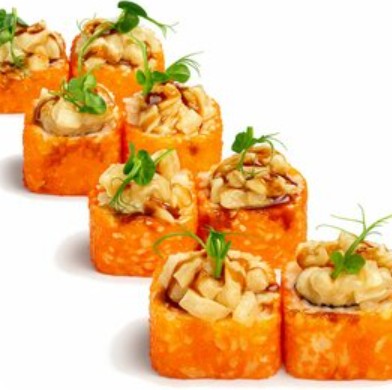 Ролл с опаленным гребешком