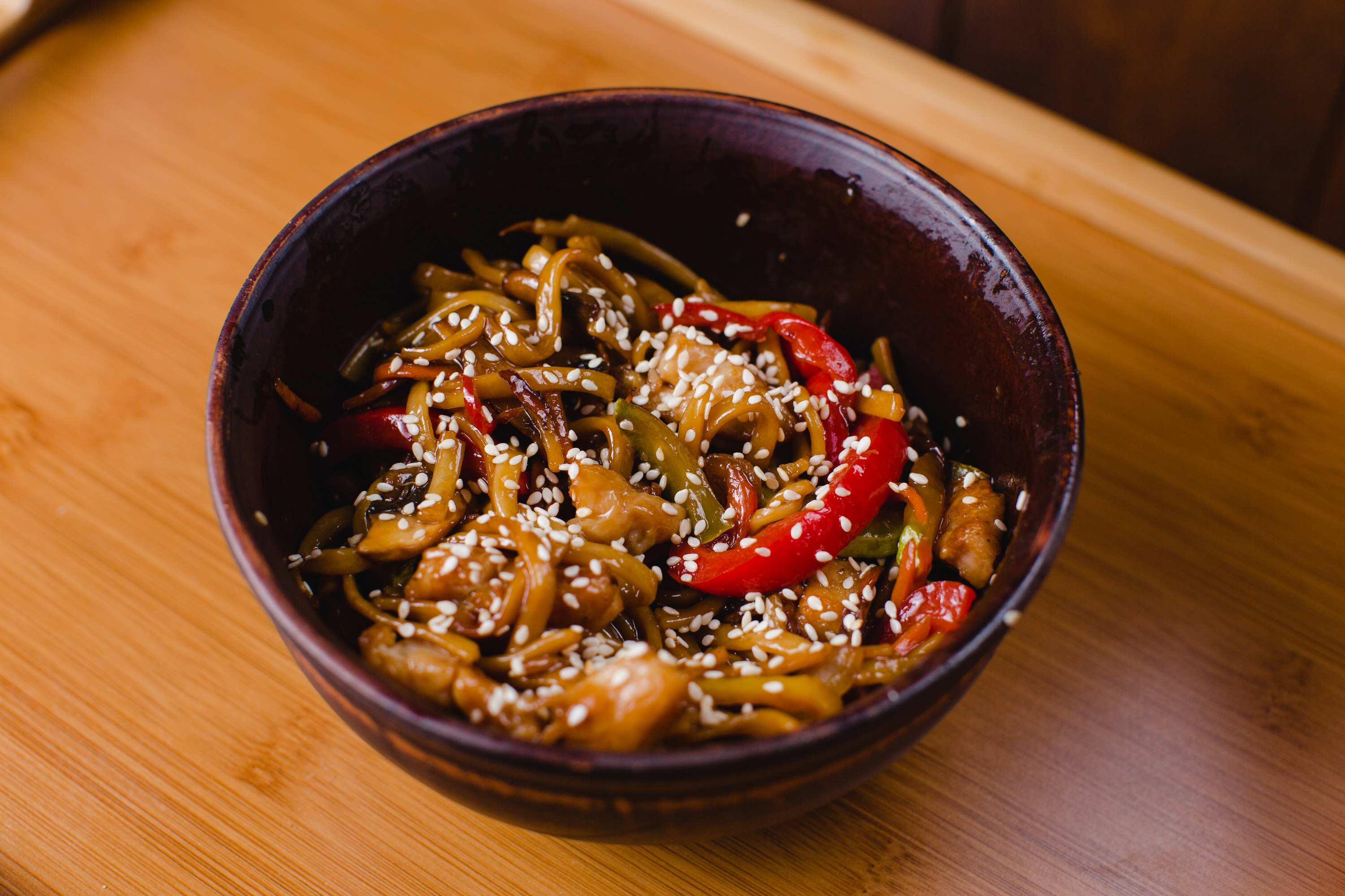 Удон со Свининой в соусе Терияки