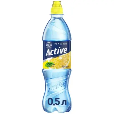 Напиток AQUA MINERALE "Active" со вкусом цитруса негазированный 0.6 л