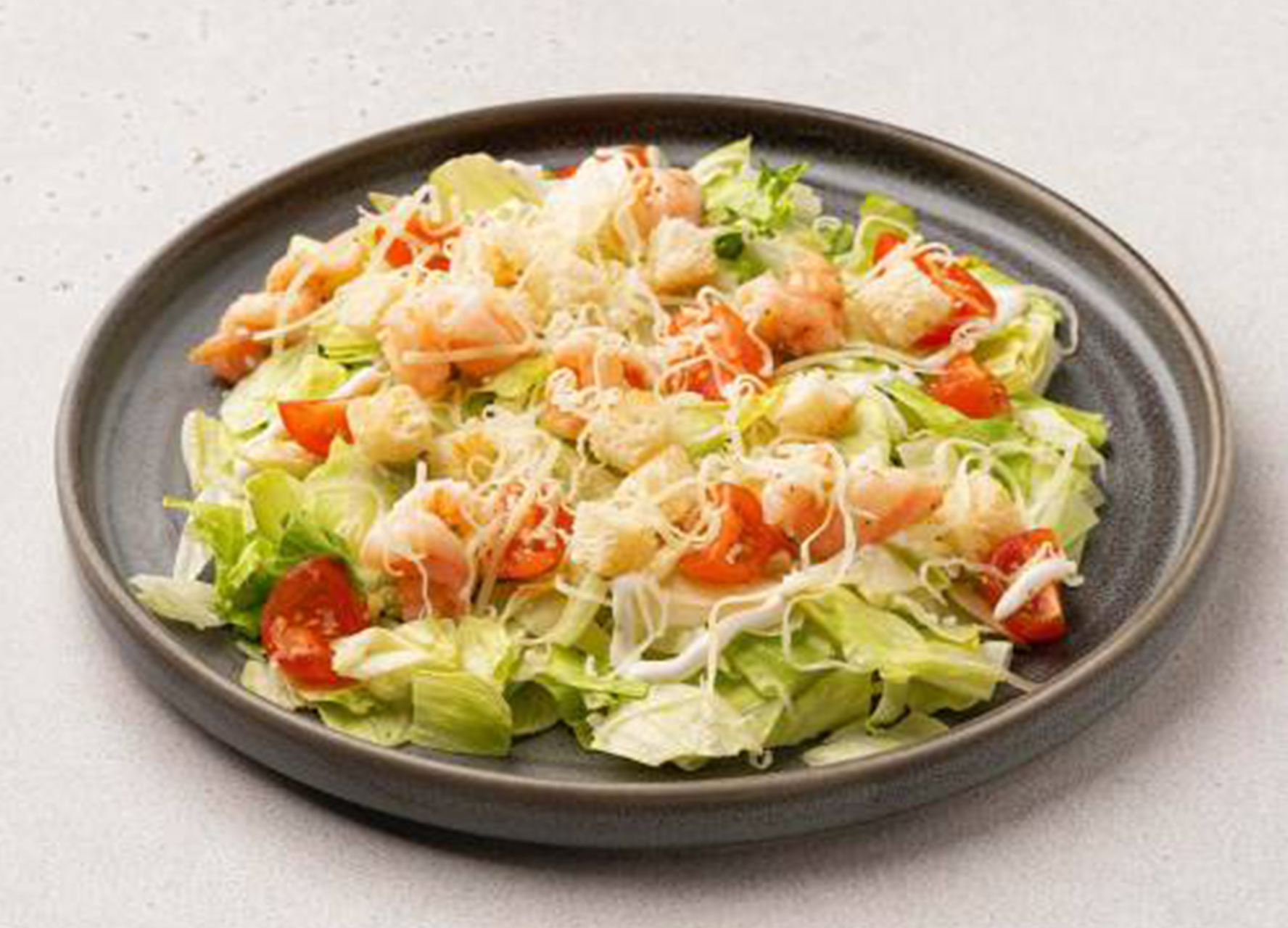 Салат Цезарь с креветками