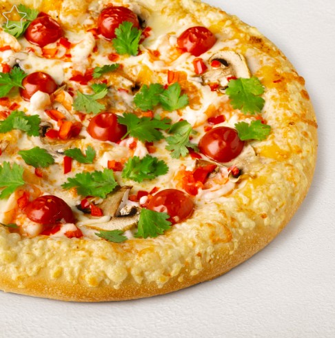 Пицца Том ям с креветками 25 см