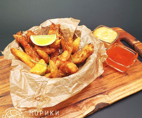Fish & Chips с двумя видами соуса