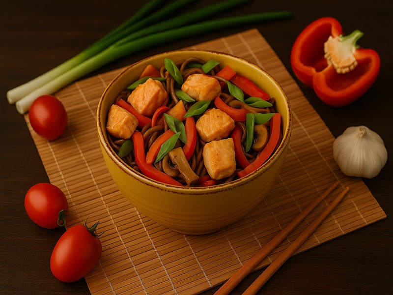 Соба с лососем