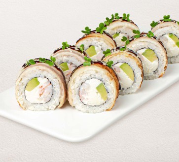 Ролл Филадельфия в угре с тигровой креветкой