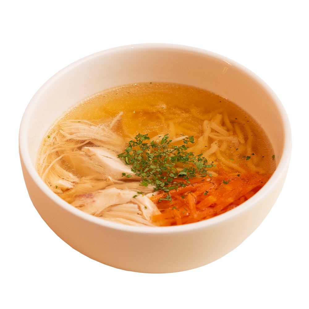 Куриный бульон с домашней лапшой