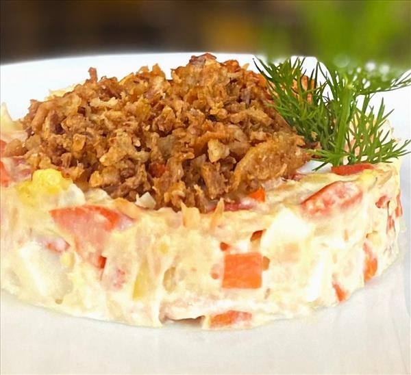 Фиш-салат с нежным лососем