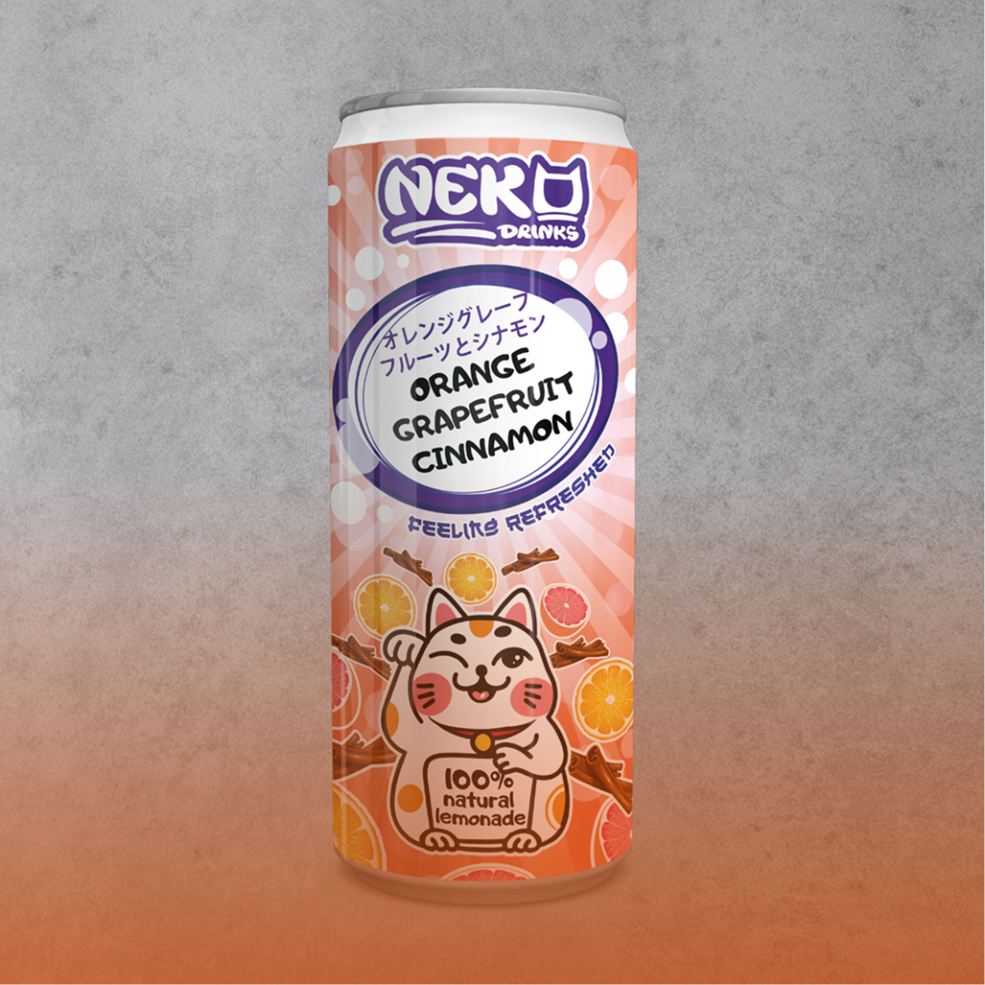 Лимонад Neko:  ORANGE,  GRAPEFRUIT, CINNAMON