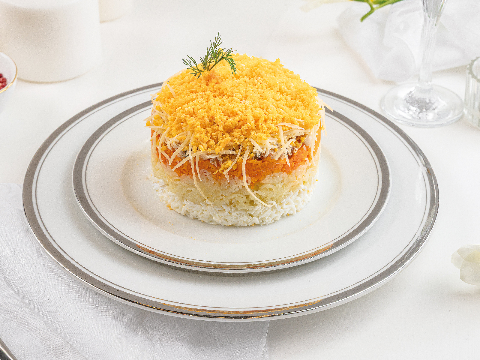 Салат Мимоза Лосось