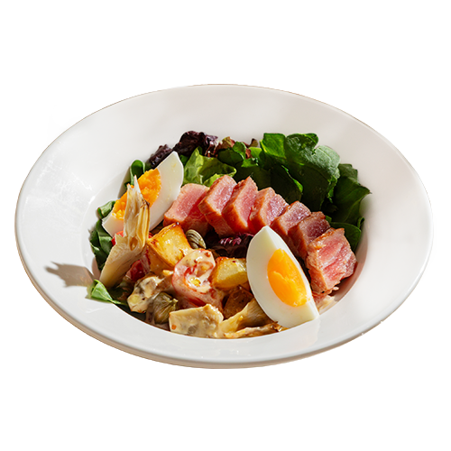 Салат Нисуаз с тунцом, картофелем и яйцом