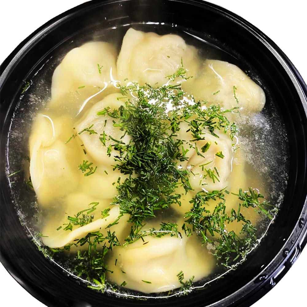 Пельмени с мясом «Царские» со сметаной