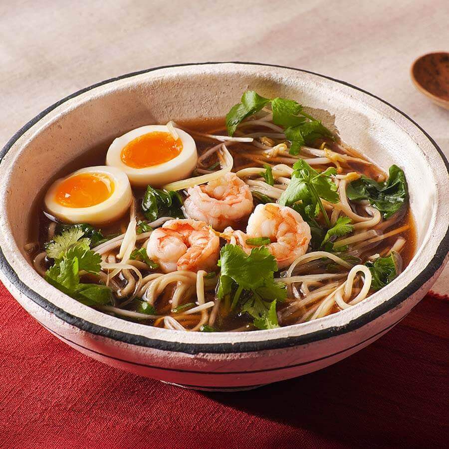 Рамен с креветками