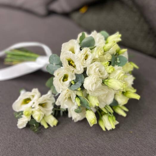 Букет невесты свадебный букет эустома 