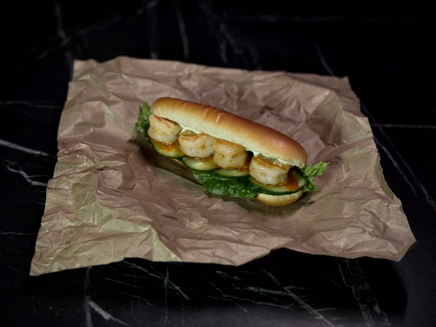 Дог с креветками