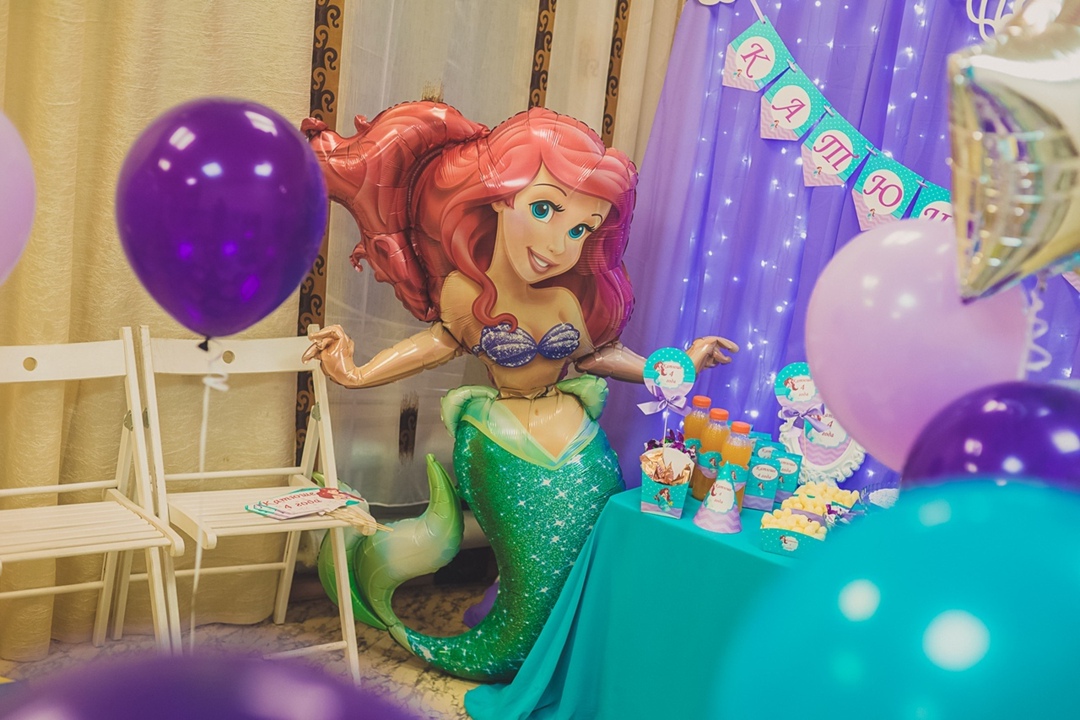 *Оформление в стиле "Русалочка Ариэль"