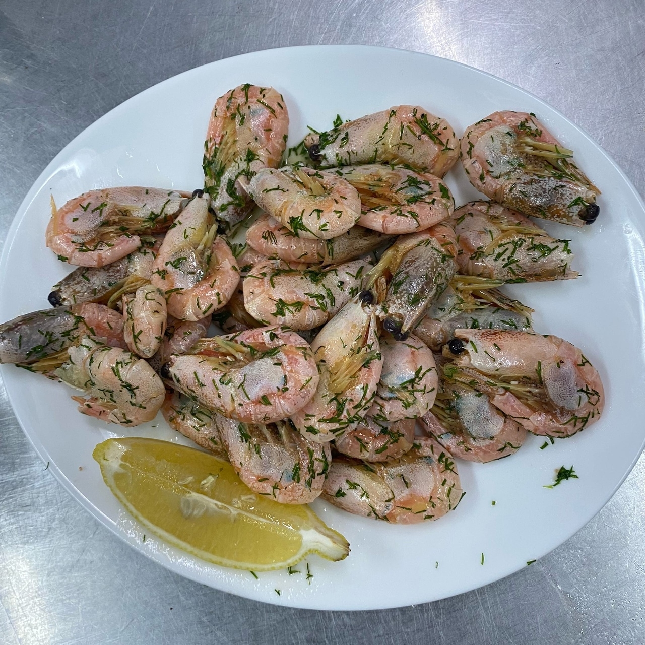 Креветки отварные
