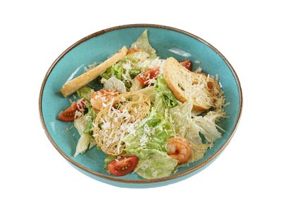 Салат Цезарь с креветкой