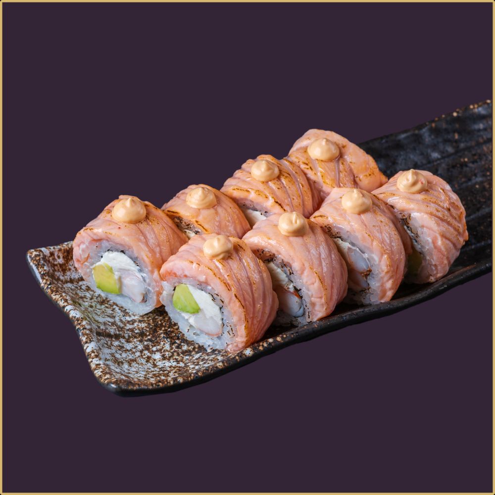 Ролл Филадельфия с креветкой опаленный