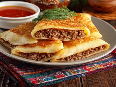 Блинчики с мясом