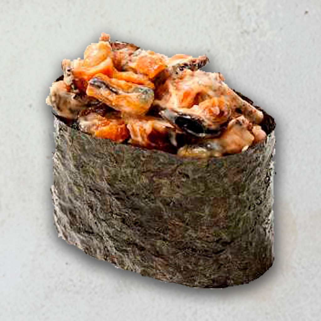 С мидиями-спайс