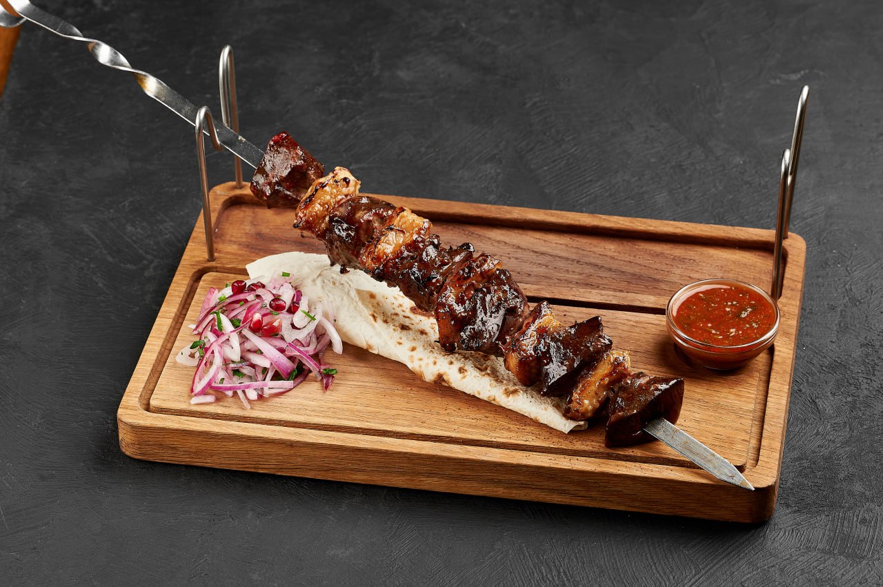 Шашлык баранья печень