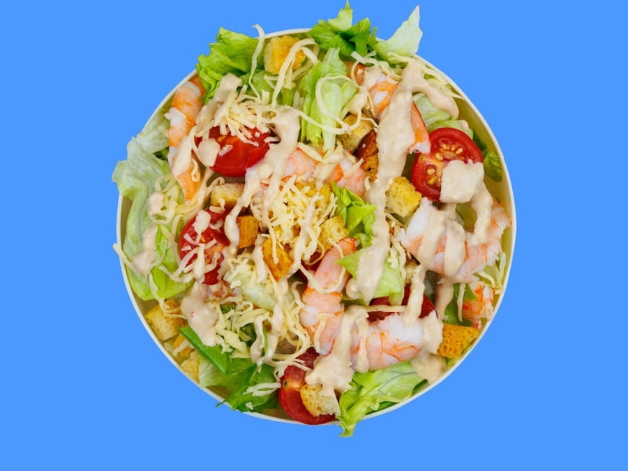 Салат Цезарь с креветкой