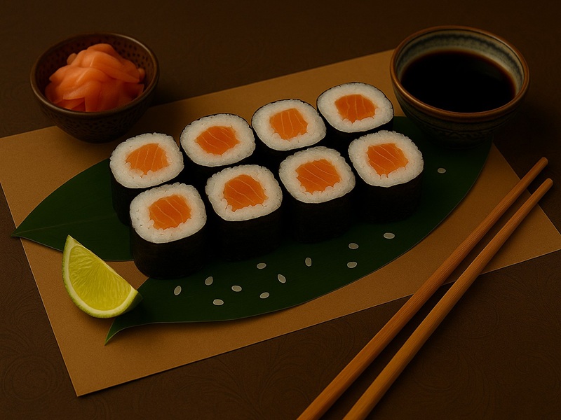 Ролл с лососем