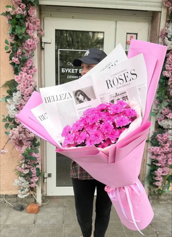 Букет-гигант из хризантем