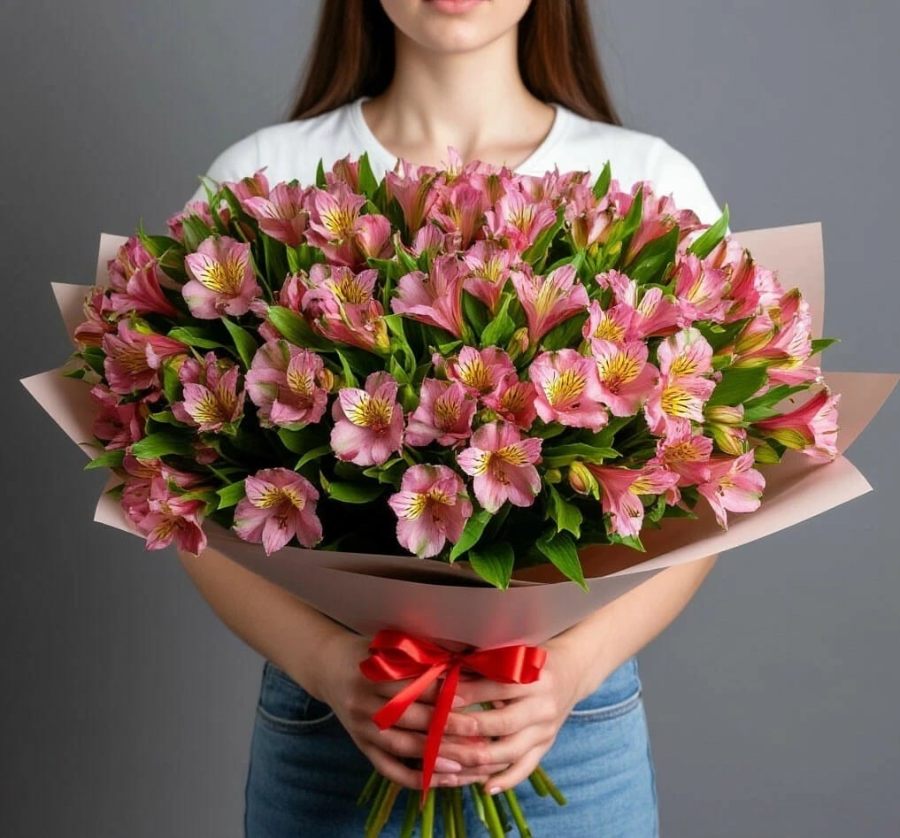 Букет из 55 альстромерий