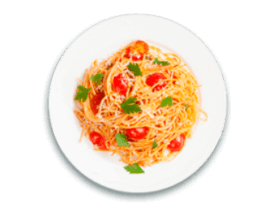 Паста с курицей и вялеными томатами