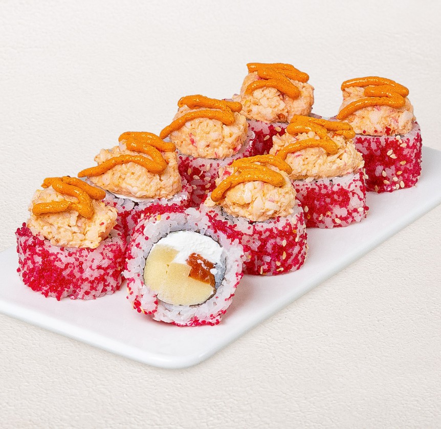 Ролл Нежный лосось с тигровой креветкой