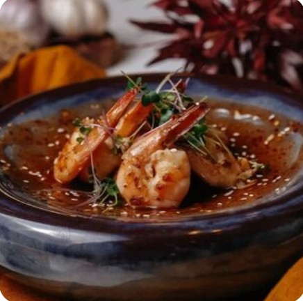 Жареные тигровые креветки