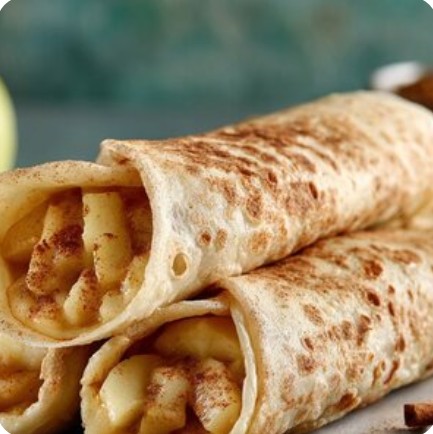 Блинчики с яблоком и корицей
