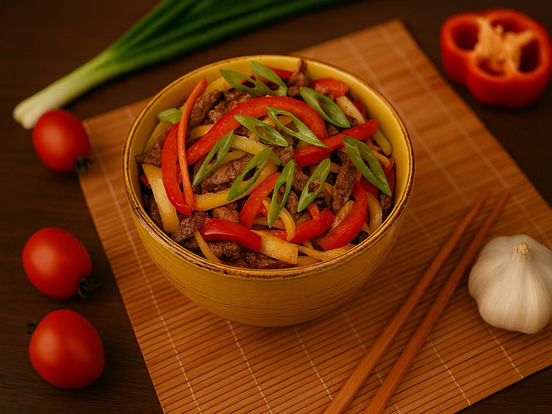 Удон с говядиной