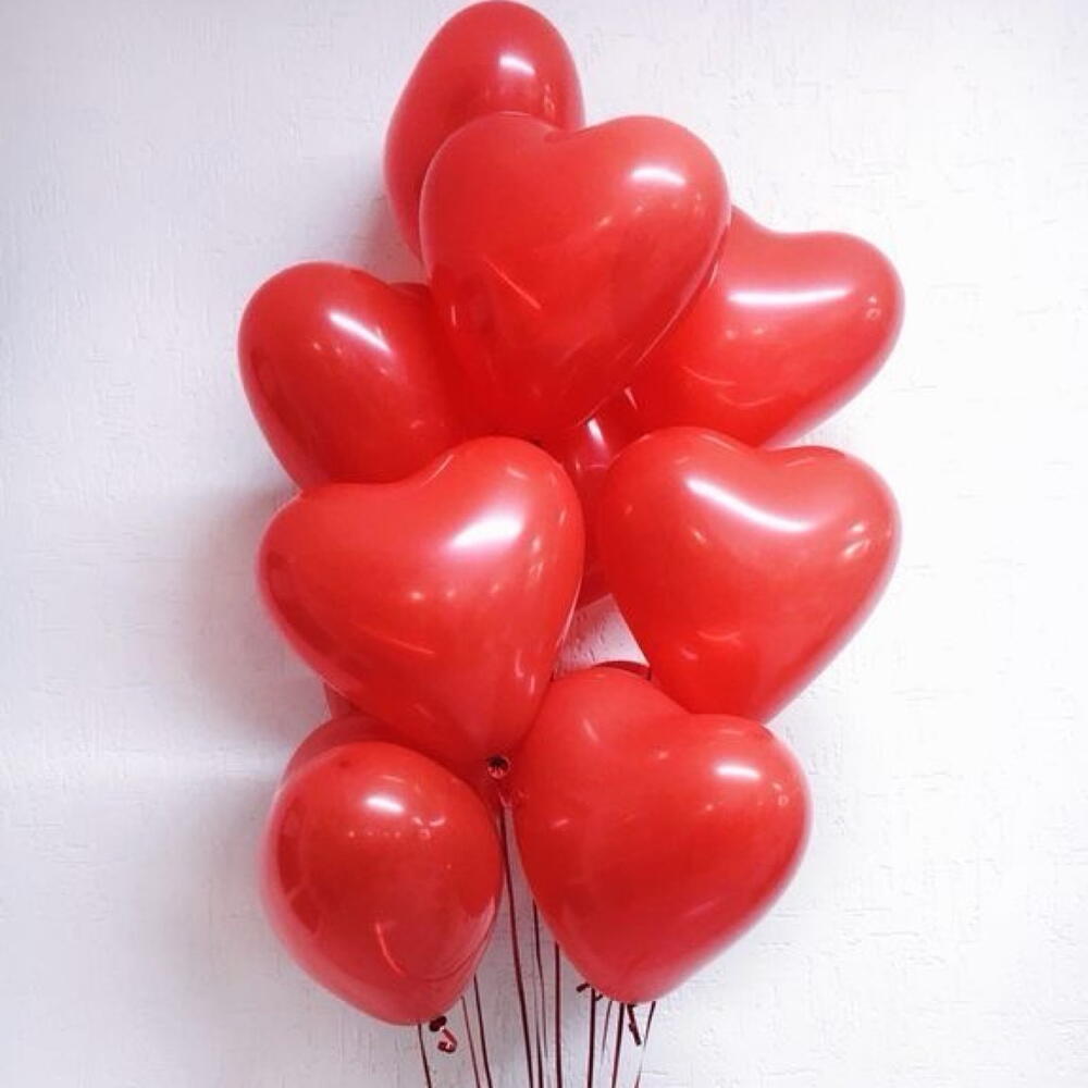 Шары сердце латекс сет 13шт