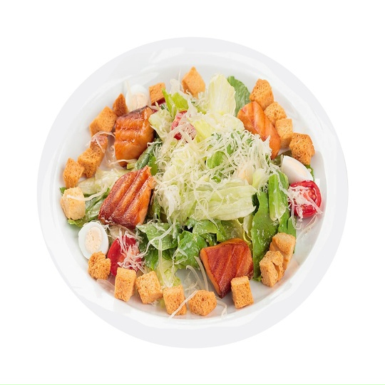 Салат Цезарь с лососем 